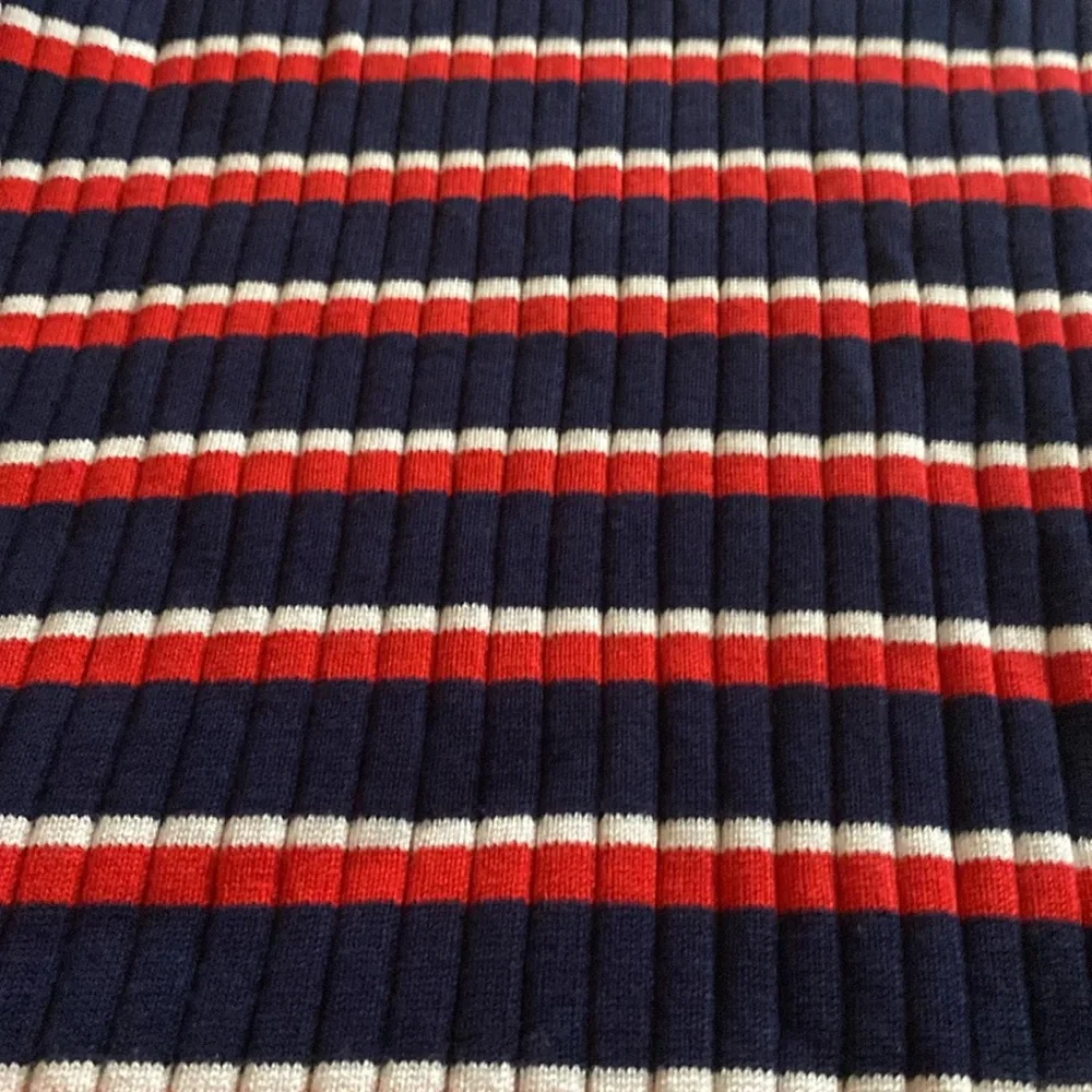 Lini Marla Striped Juliet Sleeve Esther Sweater Top Blue Red Stripe Med like new - Picture 11 of 14